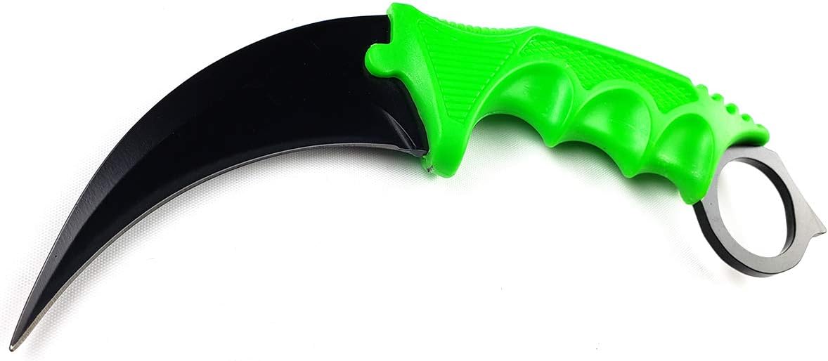 Falcon 7.5" CSGO Tactical Fixed Blade With ABS Sheath and Cord. For Collection, Gift, and Outdoors Camping Cut Ropes, Branches (Red Spider Web)