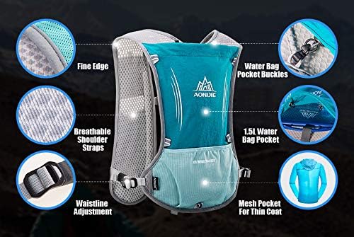 Lovtour Premium Running Race Hydration Vest Pack for Marathon, Cycling, Hiking with Soft Water Bottle As Gift