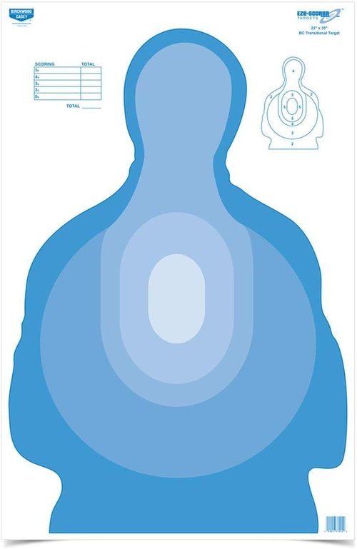 Birchwood Casey Eze-Scorer Blue Paper Targets - 100 Indoor/Outdoor Shooting Targets