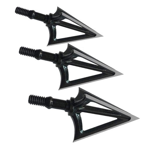 Bgary Broadheads 100 Grain Fixed Blades Archery Broadheads for Crossbow Recurve Bow and Compound Bow 6 Pcs Black