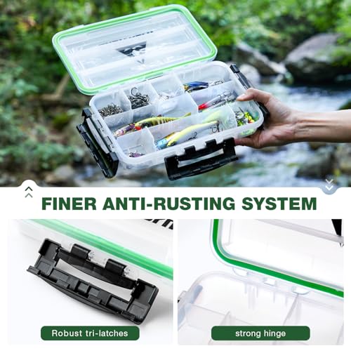 Ghosthorn Waterproof Fishing Tackle Box Organizer 3600 Lure Storage 2 Pack