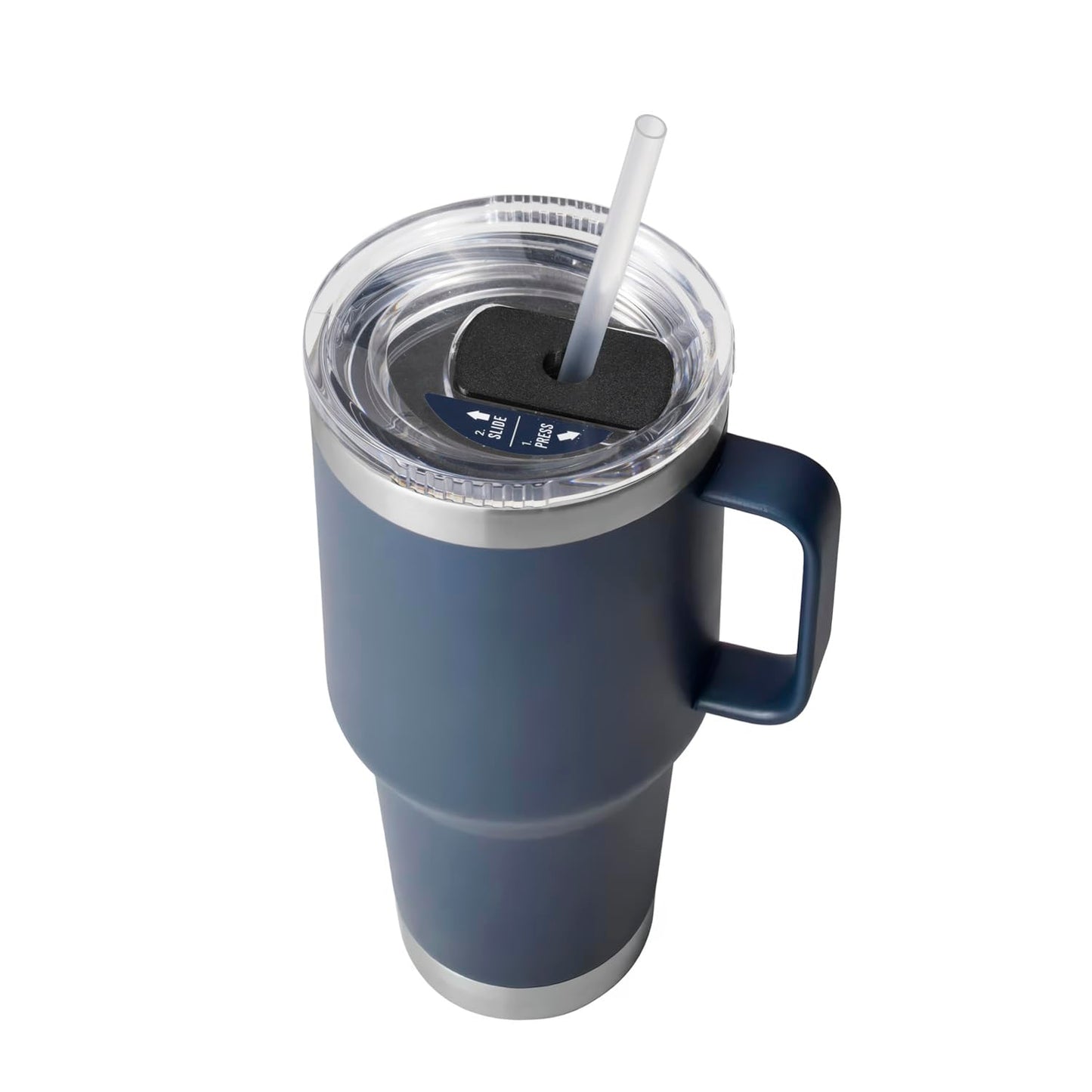 Straw Lid Attachment Compatible With Yeti Tumber Magslider/Stronghold Lid,Straw Cover Accessories For 20/30 Oz Tumber(Black)