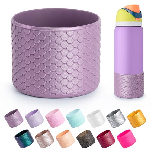 32 oz Silicone Water Bottle Boot for Owala - Purple Anti-Slip Protective Sleeve