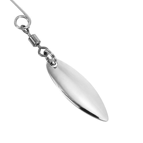 PATIKIL Fishing Lure Blades 1.3x0.4,30 Pack Willowleaf Lure Making for DIY Bait, Silver