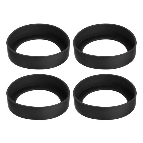 uxcell 4pcs Water Bottle Boot, Protective Silicone Boot Sleeve Non Slip Bottom Cover Bumper for Water Bottles Mug Tumbler Black(75mm)
