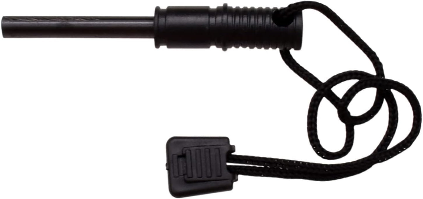 Survivor HK-767CA Fixed Blade Outdoor Knife, Black Blade, Cord-Wrapped Handle, 8-Inch Overall