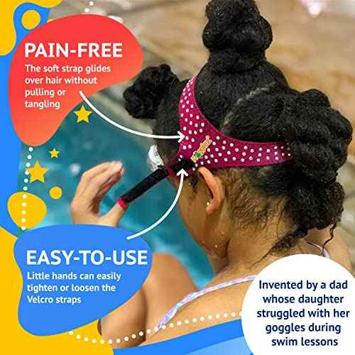 Frogglez Anti-Fog Swimming Goggles for Kids under 10 (Ages 3-10) Recommended by Swim Instructors; Premium Pain-Free Strap