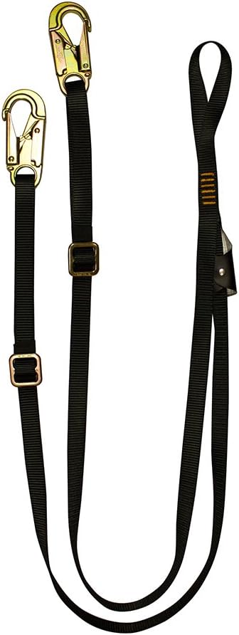 Fusion Climb Y-Legged Zipline Lanyard with Steel Snap Hooks 23kN Black