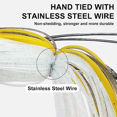 Fishing Jigs with Teflon Hook & Titanium Weed Guard - 2-1/2oz A2