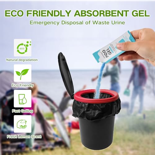 Oceanengine Portable Toilet Absorbent Gel Pack - Camping & Outdoor Use, 100 Packets