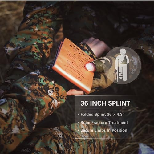 First Aid Splint 36 Inch Aluminum Waterproof Emergency Kit - 1 Pack
