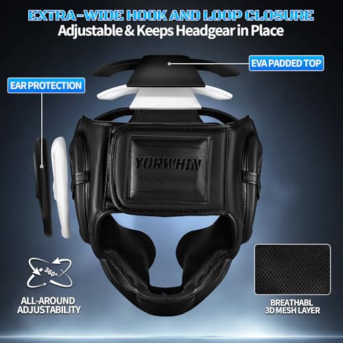 Kids Youth Boxing Headgear Large Shock-Absorbing MMA Sparring Gear