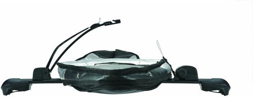 INNO XA445 Surf-Wind-Long Board Locking Roof Carrier for T-Slot Aero Base Racks - Holds (1) Kayak or (1) Canoe or (2) SUP)/Wind/Surf-Boards