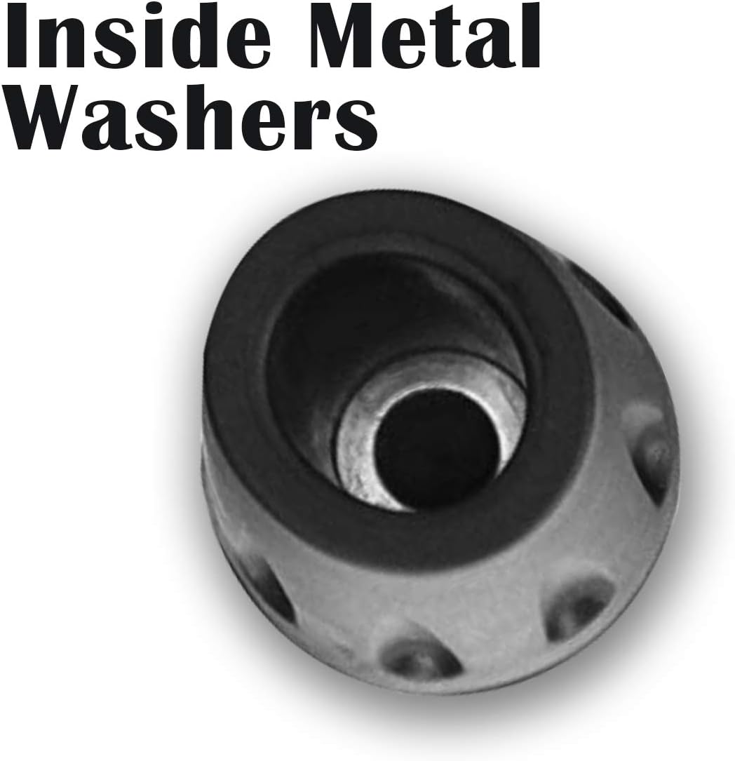 Jakuva Black Rubber Diamonds Trekking Pole Replacement Tip Protectors - Fits Most Standard Hiking Poles - Shock Absorbing, Adds Grip and Stability