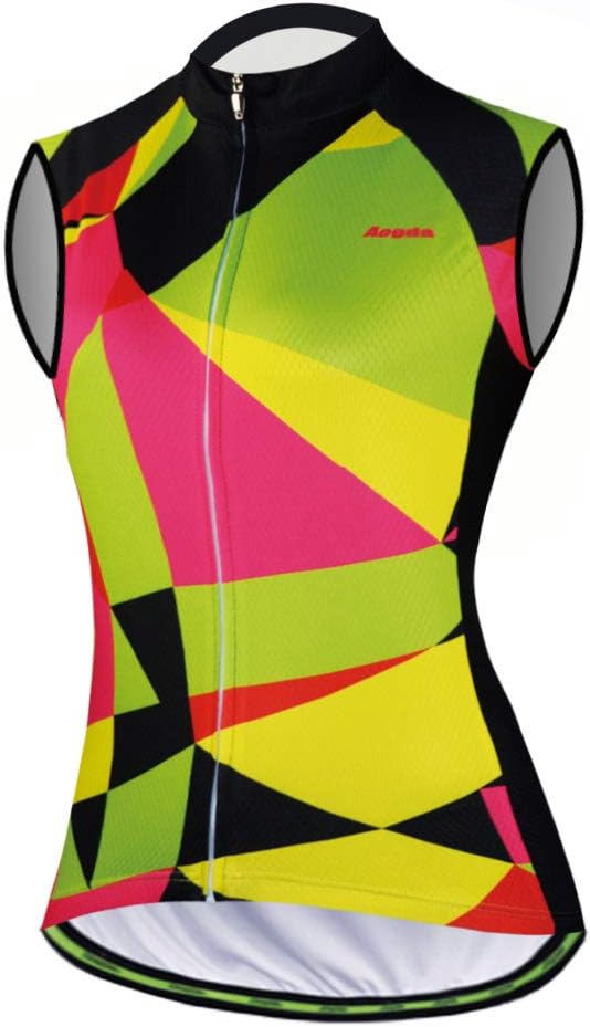 Aogda Sleeveless Cycling Jerseys Women Bike Tops Team Biking Shirts Bicycle Vests Clothing