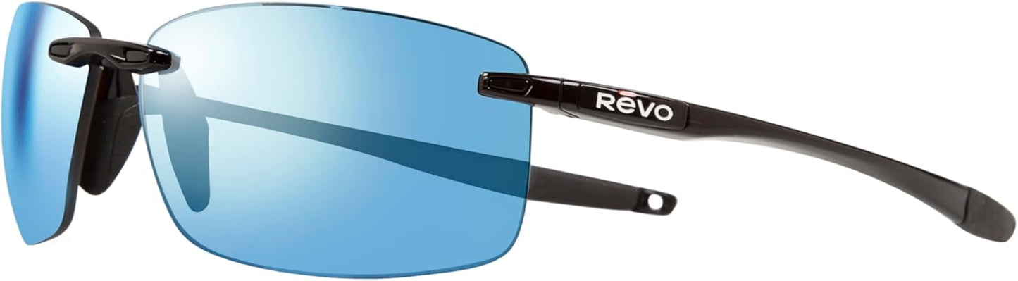 Polarized Rimless Rectangular Revo Descend N Sunglasses - Stylish UV Protection