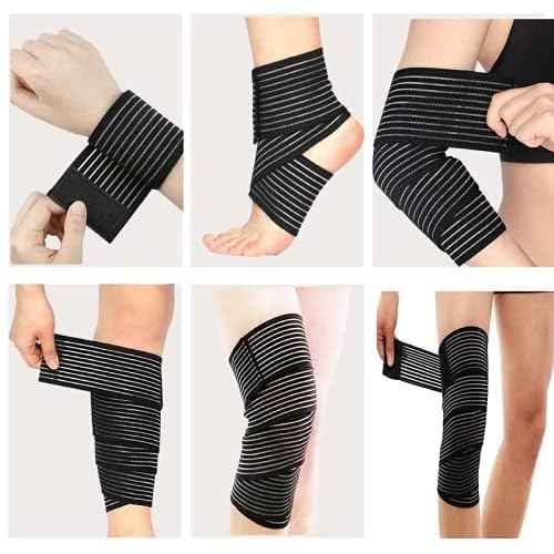 Thigh Support Compression Bandage Sleeve for Women and Men, Lower Leg Compression Wrap Brace for Thigh Pain, Shin Splint Guard for Football, Tennis, Volleyball, One Size Fit Most, Adjustable