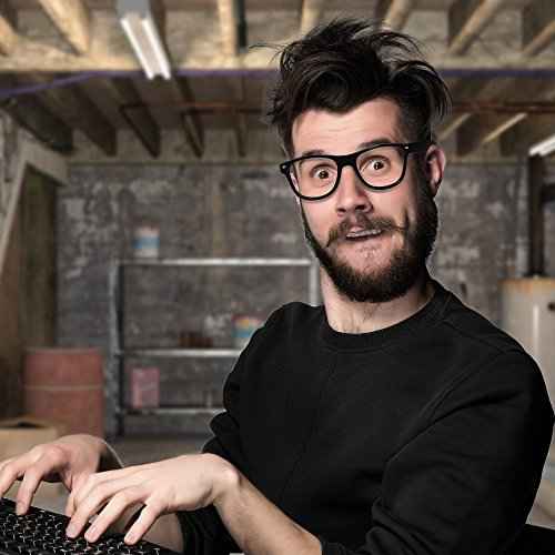 Skeleteen Retro Nerd Costume Glasses - Oversized Black Hipster Eyeglasses With Clear Lenses - 1 Pair