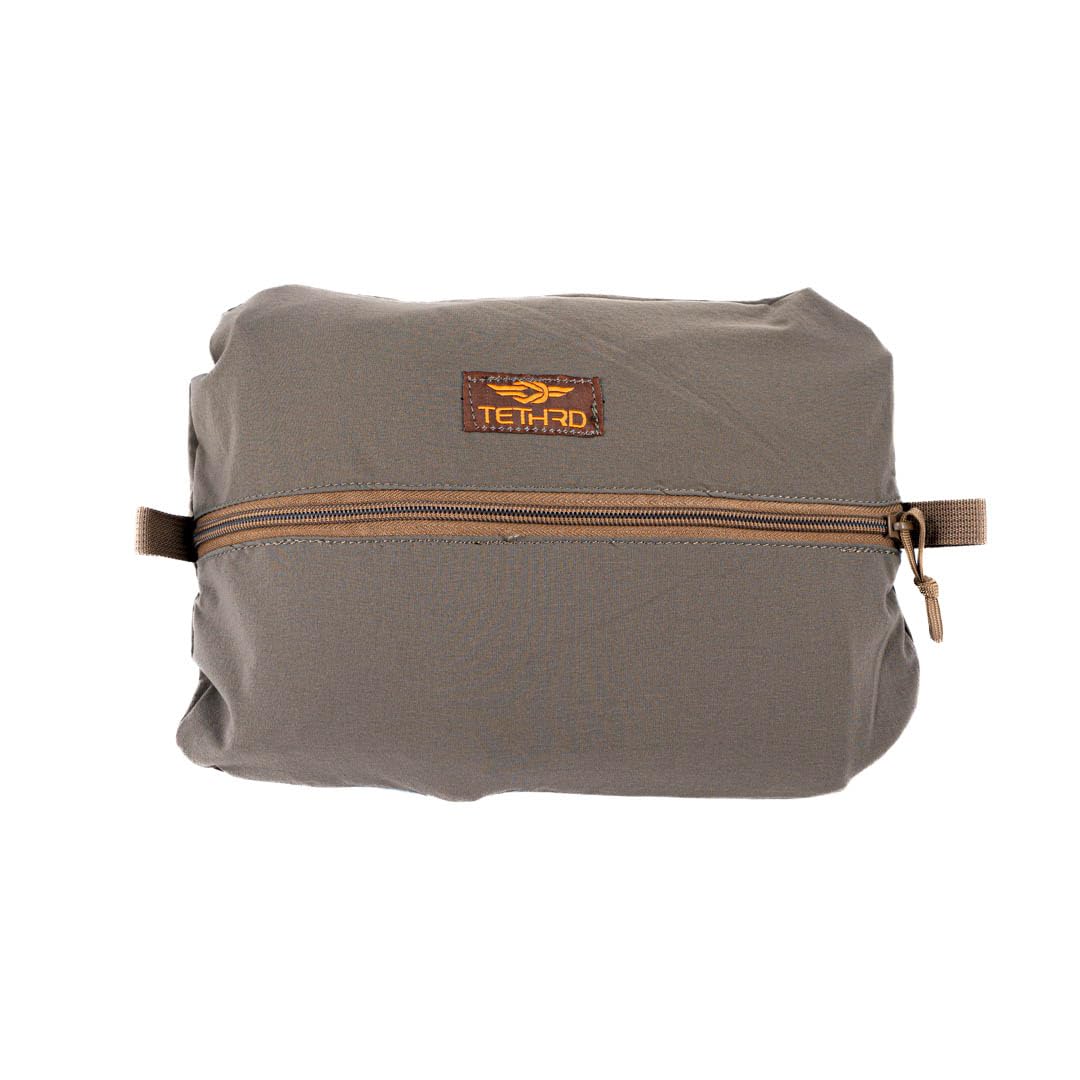 Tethrd Pulley Pouch - Durable Accessory Hunting Bag - Zippered Closure - Ripstop Nylon Construction - Use for Hunting, Hiking, Camping, or Tactical Gear, X-Large