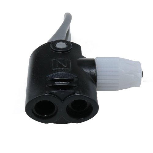 Meuey Lyot Black Dual Head Bike Pump Adapter Valve Quick Pump Fitting Replacement Nozzle Tire Valve Connector Valve Adapter 2PCS