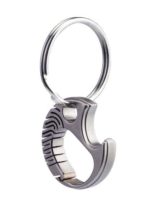 TIKIDESIGN TKKC1 Mini EDC Titanium Keyring, Quick Release Mini Titanium Carabiner Keychain Ring, Micro Carabiner Key Holder for Men