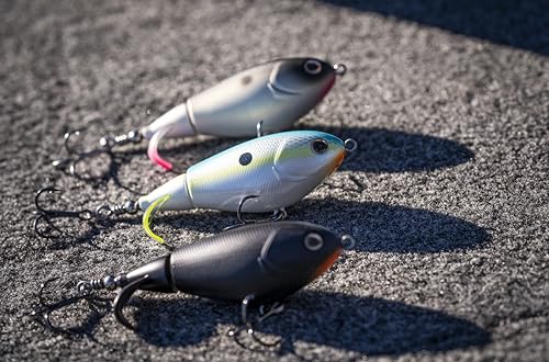 Berkley Choppo Topwater Fishing Lure - Ghost White, 90mm - Cupped Propeller Tail, Sharp Fusion19TM Hooks