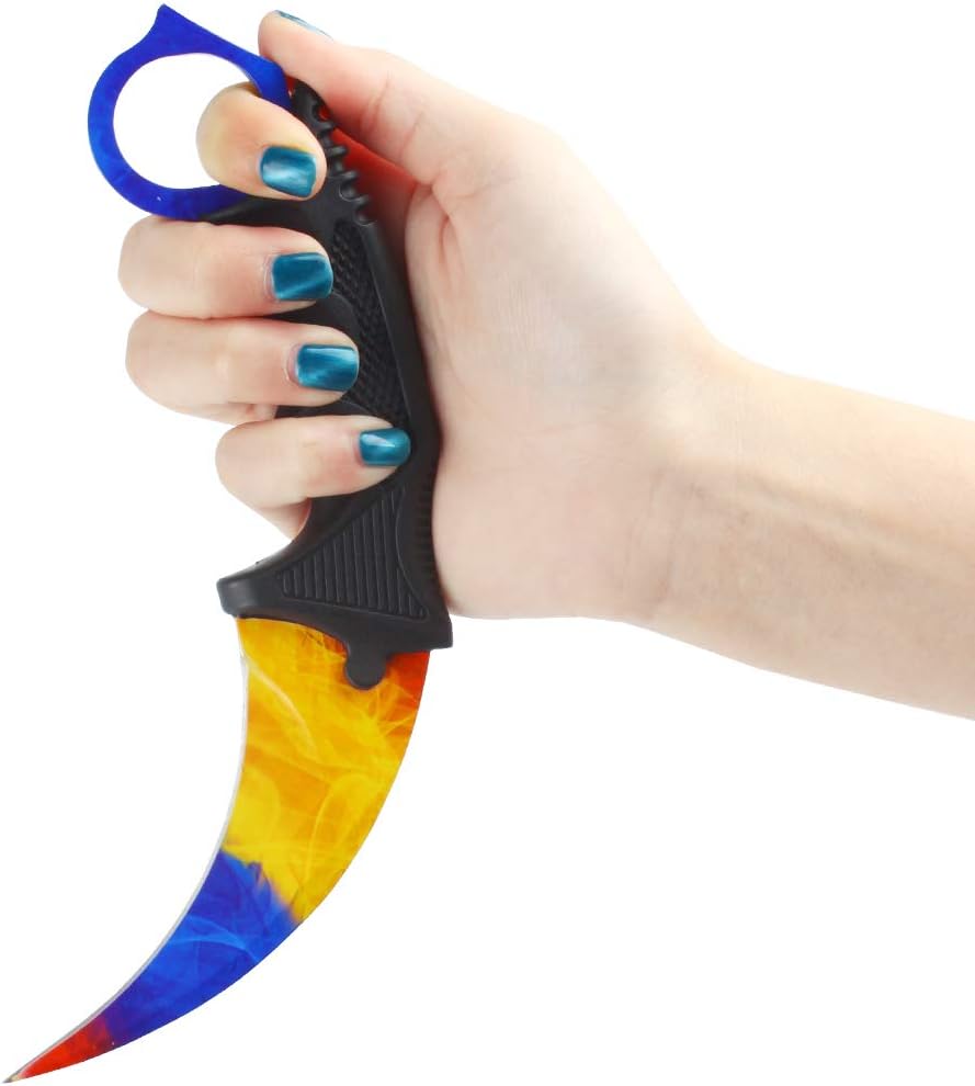 Andux Karambit Camping Hunting Tool with Cord ZD-01 (Purple-White)