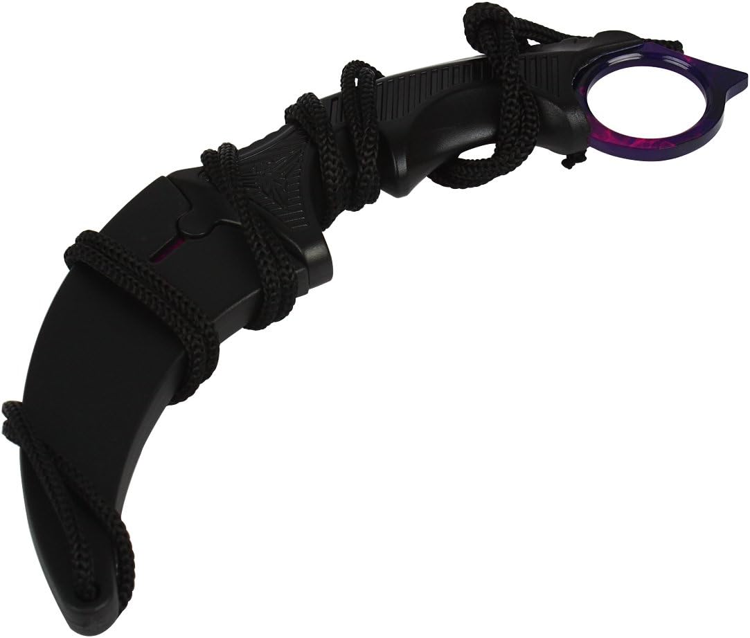 Andux Karambit with Holes Camping Hunting Tool with Cord ZD-02 (Grass Green)