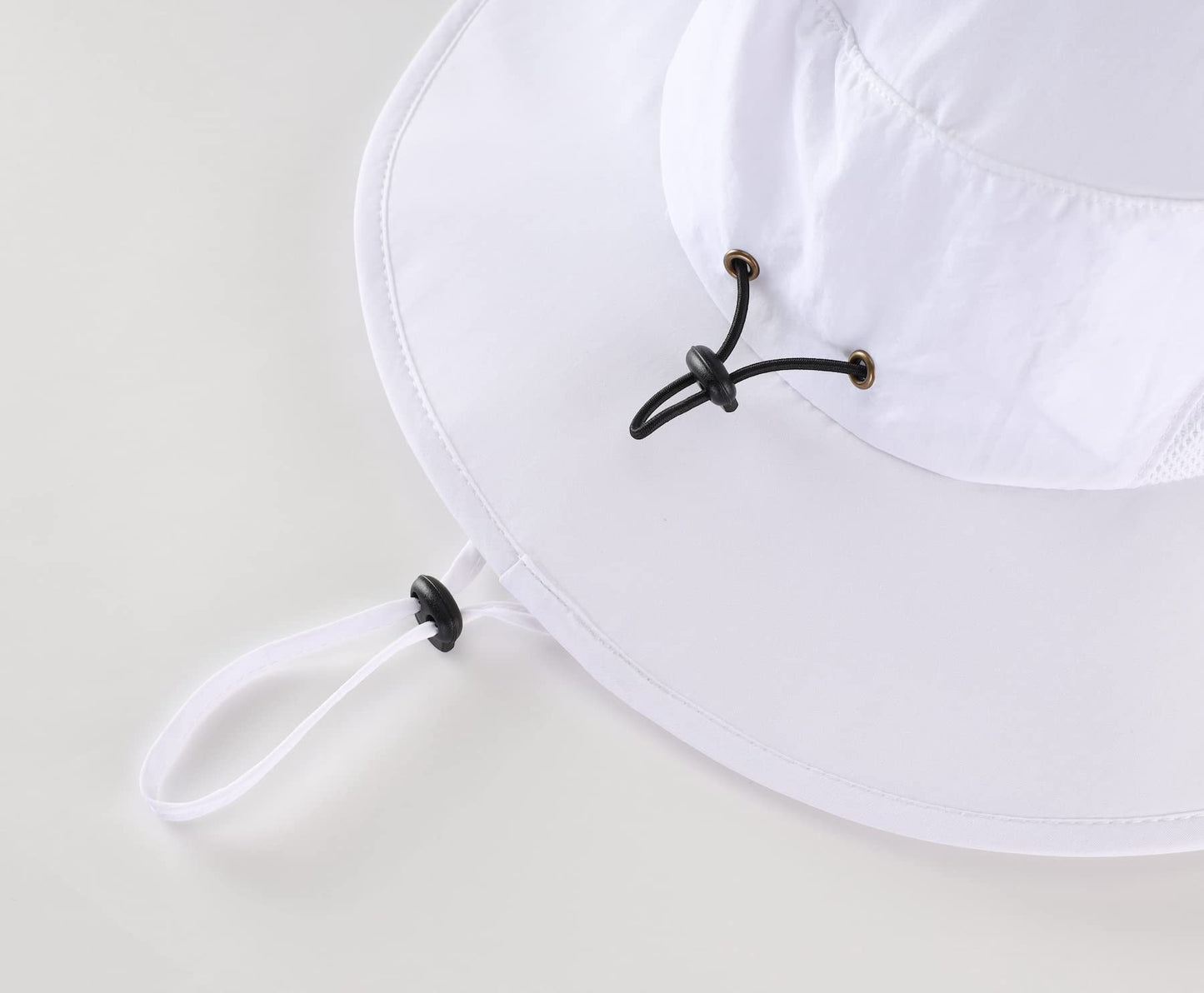 Home Prefer Outdoor Mens UPF50+ Sun Hat Wide Brim Fishing Hat with Neck Flap (White)