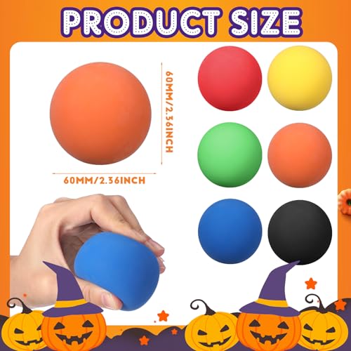 Rubber High Bounce Balls Set - Colorful 2.36 Inch Kids & Party Toys - Bright Colors