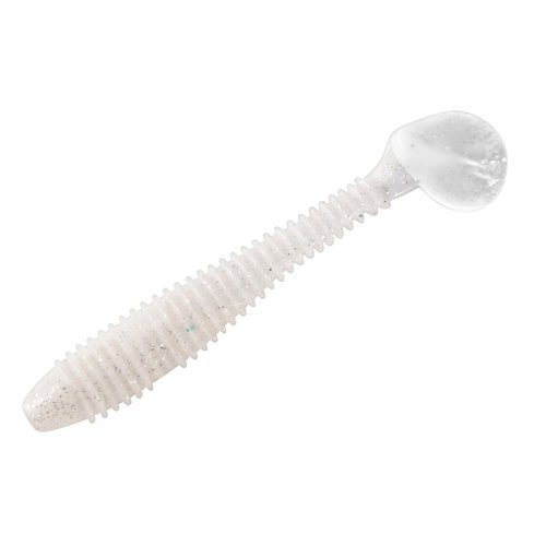 Dr.Fish 20 Pack Paddle Tail Swimbait Soft Fishing Lure Bass Fishing Freshwater Soft Plastic Shad Bait Drop Shot Bait Bluegill Panfish Crappie 3'' Pearl White