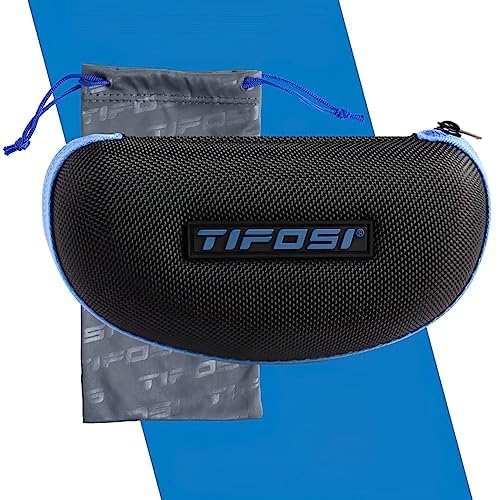 Tifosi Optics Swick Sunglasses Bundle with Case and Eyewear Straps (Satin Black Crimson/Smoke Red Mirror)