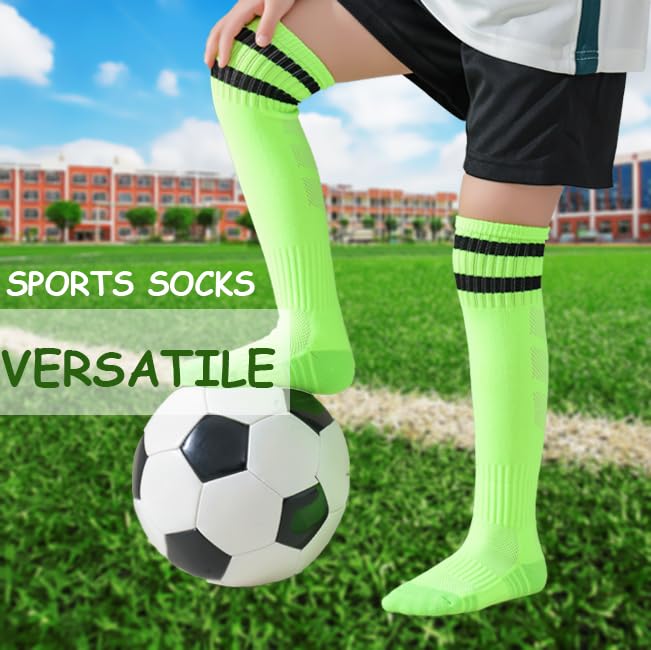 Toddler Boys Soccer Socks 5-7 Years 6 Pack Knee High Athletic Football Socks