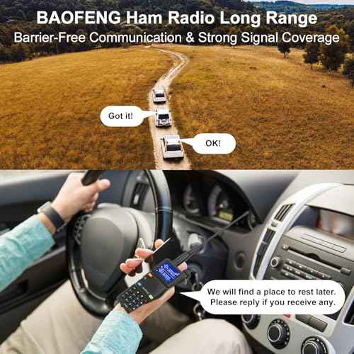 BAOFENG UV-5RM 10W Ham Handheld Radio Long Range with Tactical Antenna, Portable Two Way Walkie Talkies for Adults 5RM Multi-Band Radio with Air Duct Earpiece & 2500mAh Type-C Battery, 2 Pack