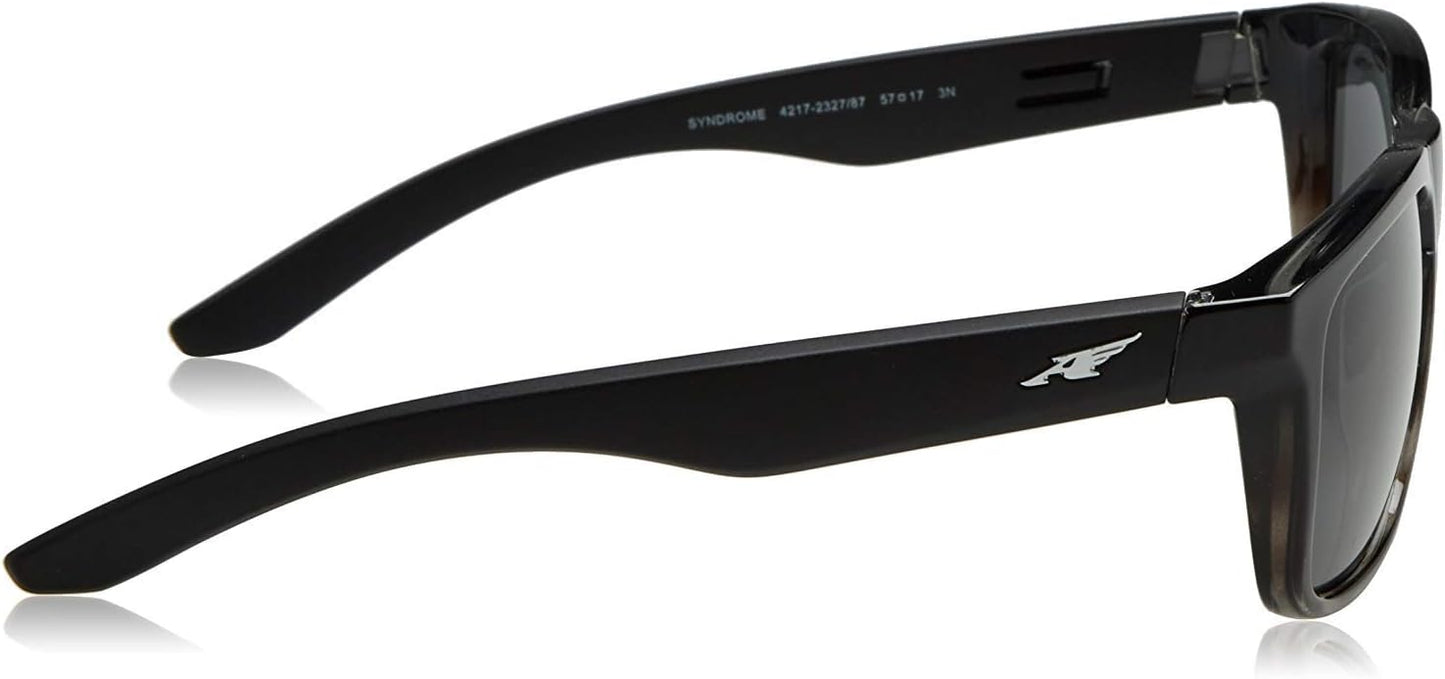 ARNETTE AN4217 Sunglasses - Matte Black Fade to Grey, 57mm Dark Grey Lens