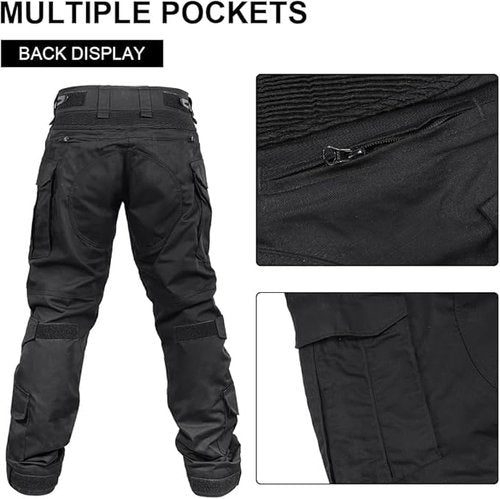 SINAIRSOFT G3 Tactical Pants with Knee Pads,Men's Airsoft Paintball Hunting Outdoor Pants,Combat Army BDU Trousers