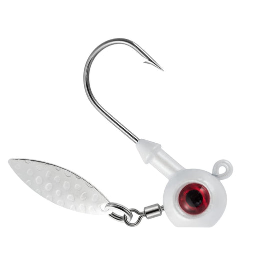 Dr.Fish 10 Pack Crappie Fishing Jigs Stand Up Round Jig Heads Painted Fishing Lure Spinner Blade Walleye Bass Trout Bluegill Freshwater Saltwater 1/4oz