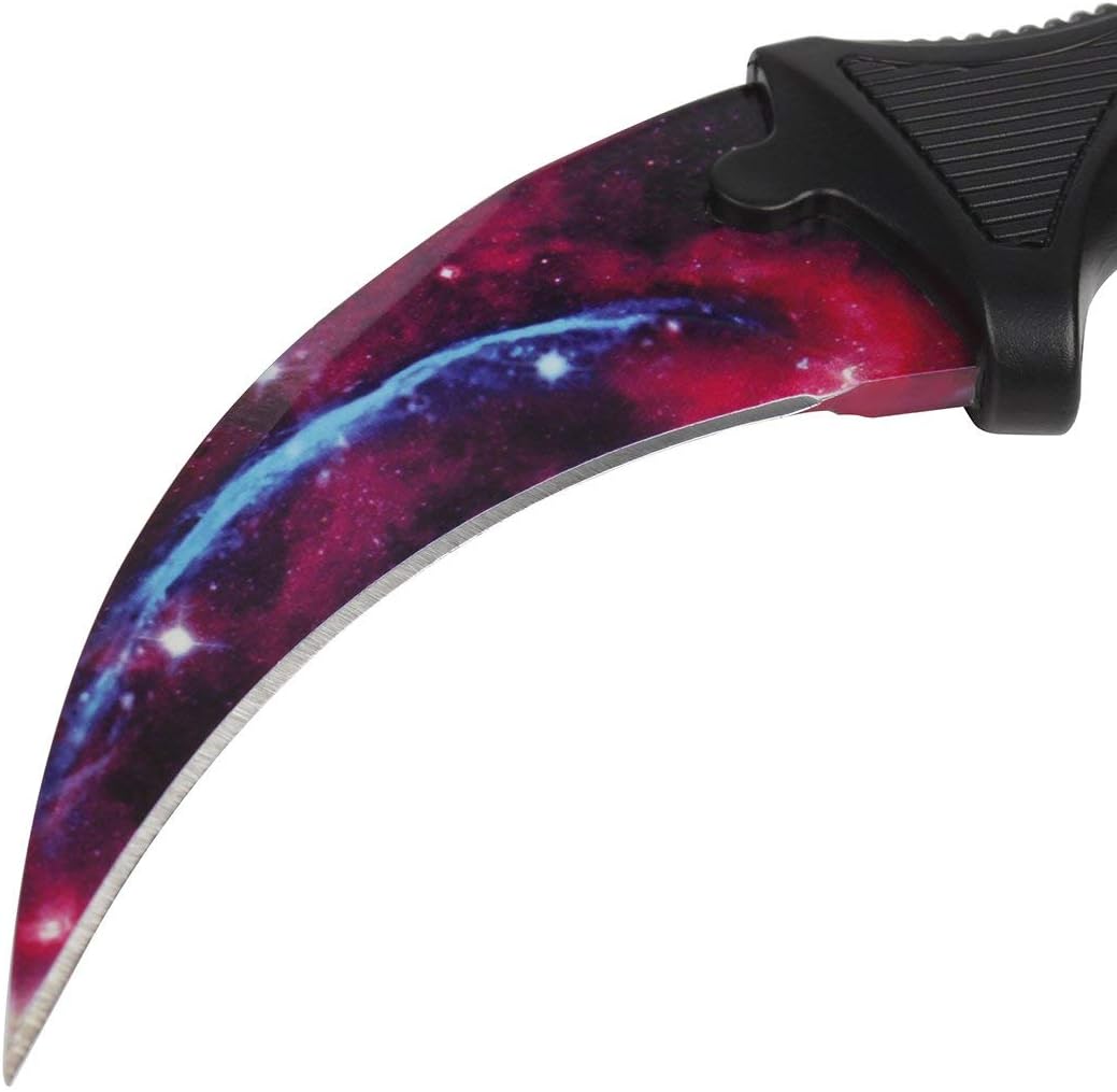 Andux Karambit Camping Hunting Tool with Cord ZD-01 (Purple-White)