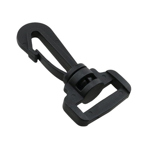 TAODAN 12PCS Plastic Swivel Snap Hooks 1 Inch Quick Release Nylon Webbing Hooks Keychain Replacement Clips for Suitcases Backpacks Bags Luggage Shoulder Strap Hardware Fasteners Black