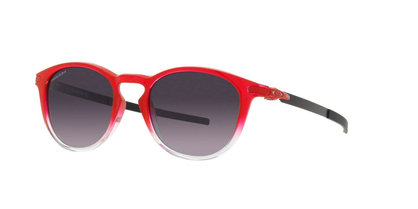 Oakley Men's OO9439 Pitchman R Round Sunglasses, FQ Red Fade/Prizm Black Gradient, 50 mm