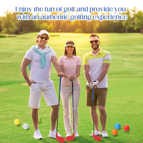 Adjustable Plastic Golf Clubs Set - Right Hand, Red Black & Blue Variation