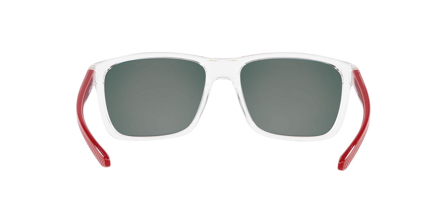 ARNETTE Man Sunglasses Crystal Frame, Grey Mirror Orange/Yellow Lenses, 59MM