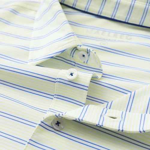 M MAELREG Mens Golf Shirts Dry Fit Moisture Wicking Performance Sports Short Sleeve Striped Collared Polo Shirts for Men