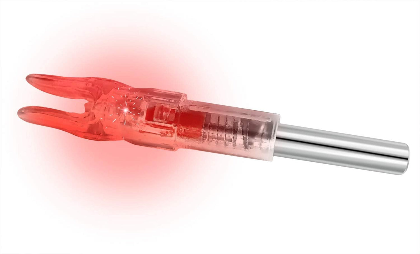 6PCS-New S Lighted Nock for Arrows with .244/6.2mm Inside Diameter Led Nocks with Switch Button for Archery Hunting