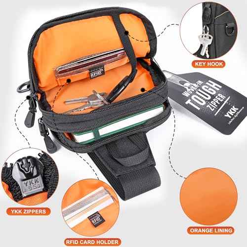Small Sling Bag RFID Blocking Mini Crossbody Bag for Men and Women Travel Hiking Cross Body Bag