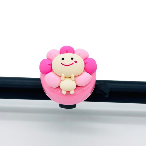 Collyon Pink Flower Fairy Sprite Aluminum Bicycle Bell for Girls