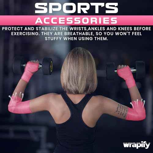 Pre Wrap Athletic - 3 Rolls Pink Prewrap Headbands for Hair - 66 Yards Sports Prewrap Athletic Tape for Knee, Ankle, Wrist - Foam Underwrap for Soccer, Basketball & Volleyball