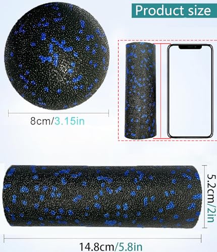 Mini Foam Roller for Deep Tissue Massage - Blue High-Density Support