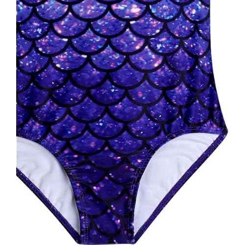 Girls Swimsuit One Piece Bathing Suit with Adjustable Straps Cute Little Kids Swimming Suits Beach Swimwear 4T-12