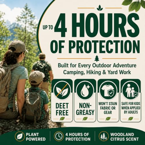 8 Fl Oz Botanical Tick & Mosquito Repellent for Humans and Dogs – Field-Ready Outdoor Spray